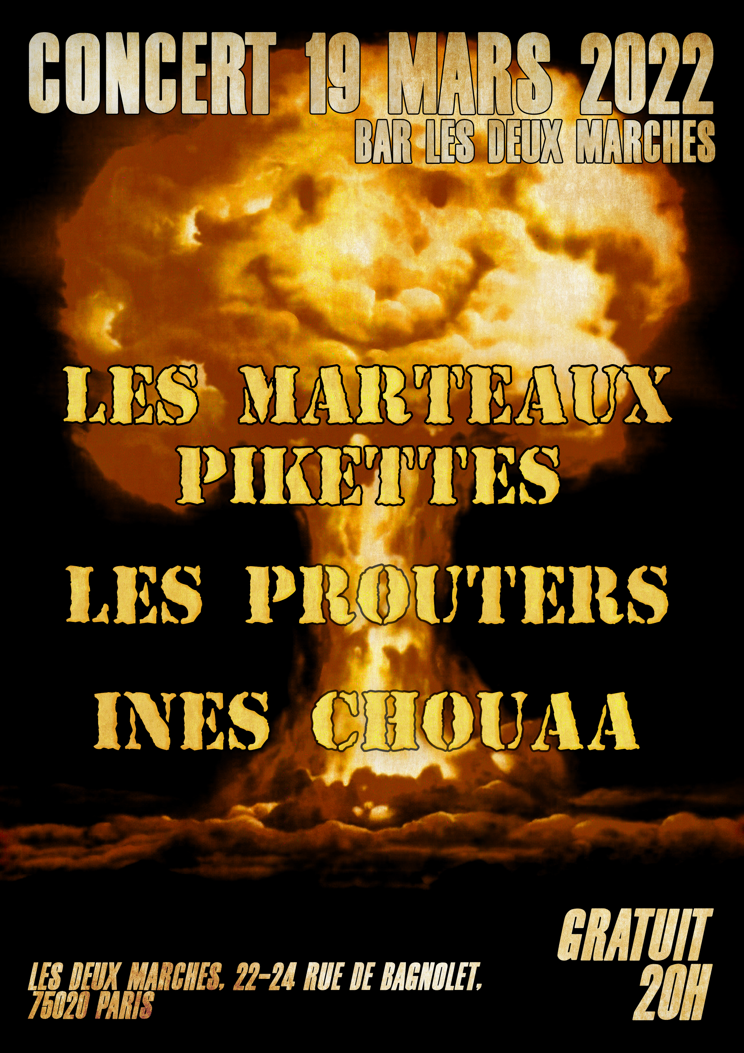 Les Marteaux Pikettes - Concert 19 mars 2022